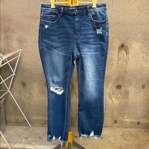 Flying Monkey Distressed Straight Leg Stretch Jean